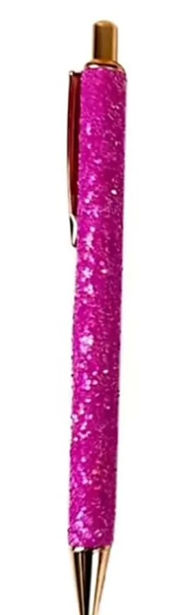 Saxon Imports Glitter Ballpoint Pen, Medium Point, 1.0 mm, Multicolor Barrel, Black Ink