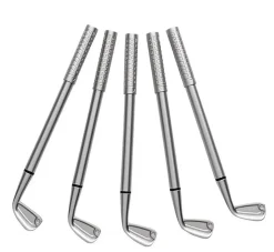 Saxon Imports LLC Golf Pen, Medium Point, 0.7mm, Silver Barrel, Black Ink