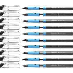 Schneider Slider Basic XB Ballpoint Pens, Extra-Bold Point, 1.4 mm, Black Barrels, Black Ink, Pack Of 10 Pens