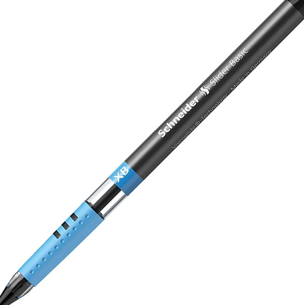 Schneider Slider Basic XB Ballpoint Pens, Extra-Bold Point, 1.4 mm, Assorted Color Barrels, Assorted Color Ink, Pack Of 8 Pens