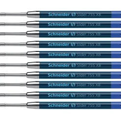 Schneider® Slider Giant Refill Viscoglide Ink, XB, Blue, Pack of 10