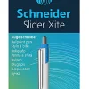 Schneider Slider Xite XB Retractable Ballpoint Pens, Extra-Bold Point, 1.4 mm, White Barrel, Blue Ink, Pack Of 10 Pens