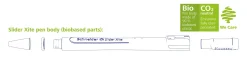 Schneider Slider Xite XB Retractable Ballpoint Pens, Extra-Bold Point, 1.4 mm, White Barrel, Blue Ink, Pack Of 10 Pens