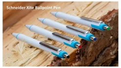 Schneider Slider Xite XB Retractable Ballpoint Pens, Extra-Bold Point, 1.4 mm, White Barrel, Blue Ink, Pack Of 10 Pens