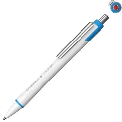 Schneider Slider Xite XB Retractable Ballpoint Pens, Extra-Bold Point, 1.4 mm, White Barrel, Red Ink, Pack Of 10 Pens