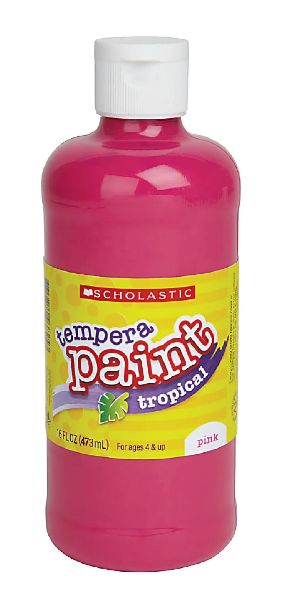 Scholastic Tropical Tempera Paint, 16 Oz, Tropical Pink