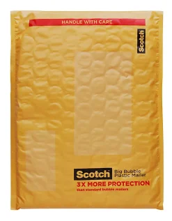 Scotch Big Bubble Plastic Mailer , 10.5 in x 15.25 in, 4/Inner, 12 Inners/Case, 48/1
