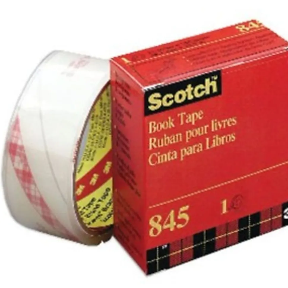 Scotch® Book Tape, 2 in. x 540 in., 1 Tape Roll, Clear, School Supplies and College Essentials for Students and Teachers