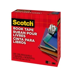 Scotch® Book Tape, 1-1/2 in x 540 in, 1 Tape Roll, Clear, Home Office and School Supplies