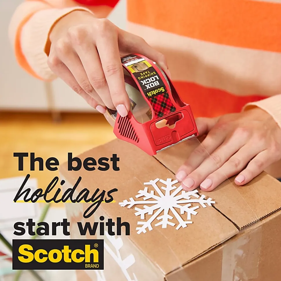 Scotch® 3950-3 Box Lock Packaging Tape, 1-15/16" x 54-5/8 Yd, Clear