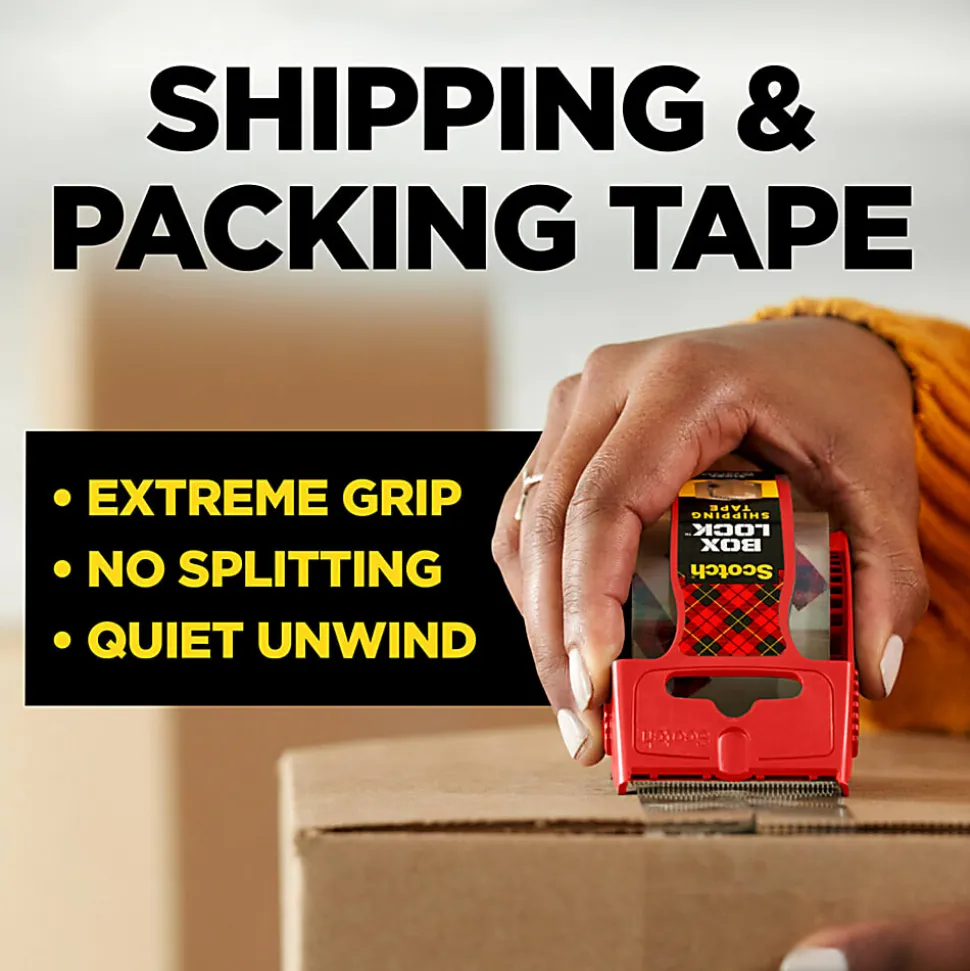 Scotch Box Lock 195 Packing Tape, 1-15/16" x 22-1/4 Yd, Clear