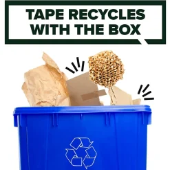 Scotch® Box Lock Paper Packing Tape, 8 Tape Rolls, 1.88 in x 25 yd, 3