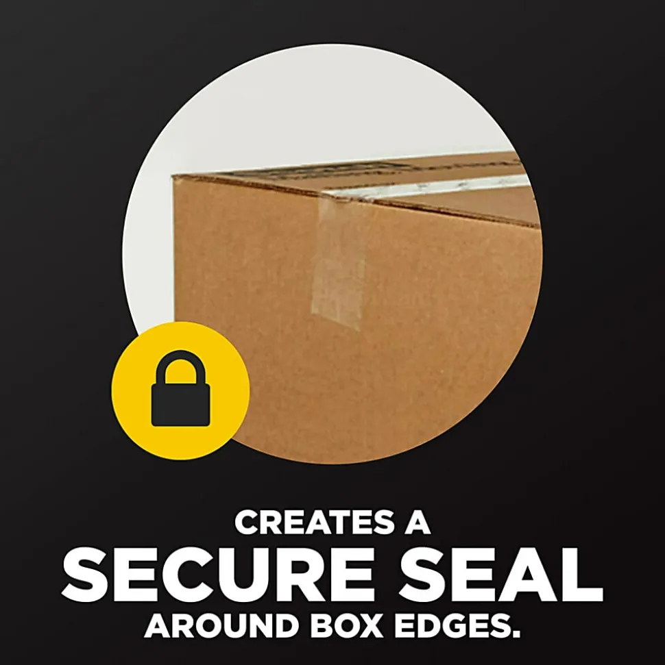 Scotch® Box Lock Shipping Packing Tape, 1-15/16" x 38.2 Yd, Clear, Pack Of 6 Rolls