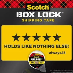 Scotch® Box Lock Shipping Packing Tape, 1-15/16