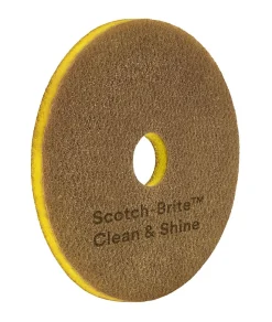 Scotch-Brite™ Clean & Shine Floor Pads, 16", Yellow/Gold, Case Of 5