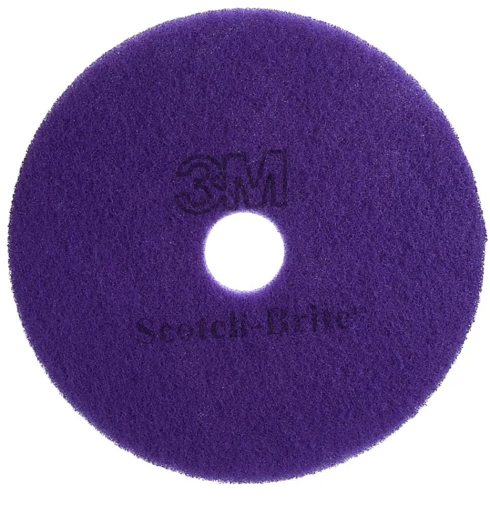 Scotch-Brite Diamond Floor Pads Plus, 13", Purple, Pack Of 5 Pads