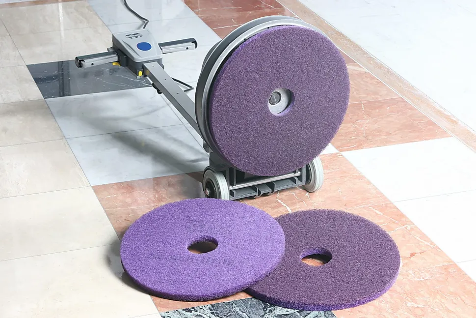 Scotch-Brite Diamond Floor Pads Plus, 17", Purple, Pack Of 5 Pads