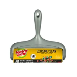 Scotch-Brite™ Extreme Clean Large Lint Roller, 1 Pack, 60 Adhesive Sheets Total, 50% Stickier, Heavy Duty for Removing Debris and Pet Hair on Clothes