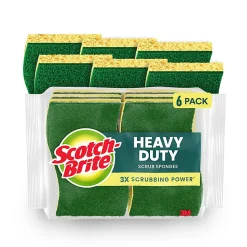 Scotch-Brite Heavy Duty Sponges, 6 Scrubbing Sponges, Great For Washing Dishes and Cleaning Kitchen