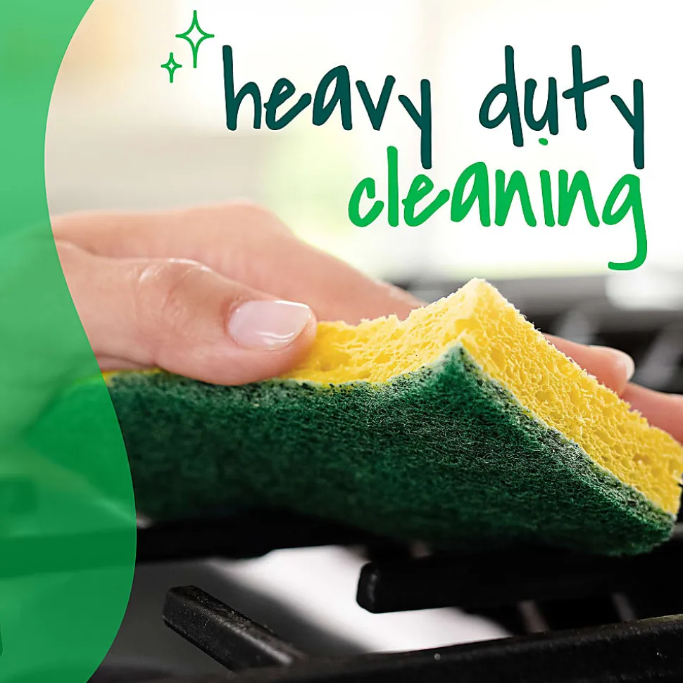 Scotch-Brite Heavy Duty Sponges, 6 Scrubbing Sponges, Great For Washing Dishes and Cleaning Kitchen