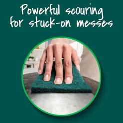 Scotch-Brite Scouring Pads, 3 Scour Pads, Great for Kitchen, Garage and Outdoors
