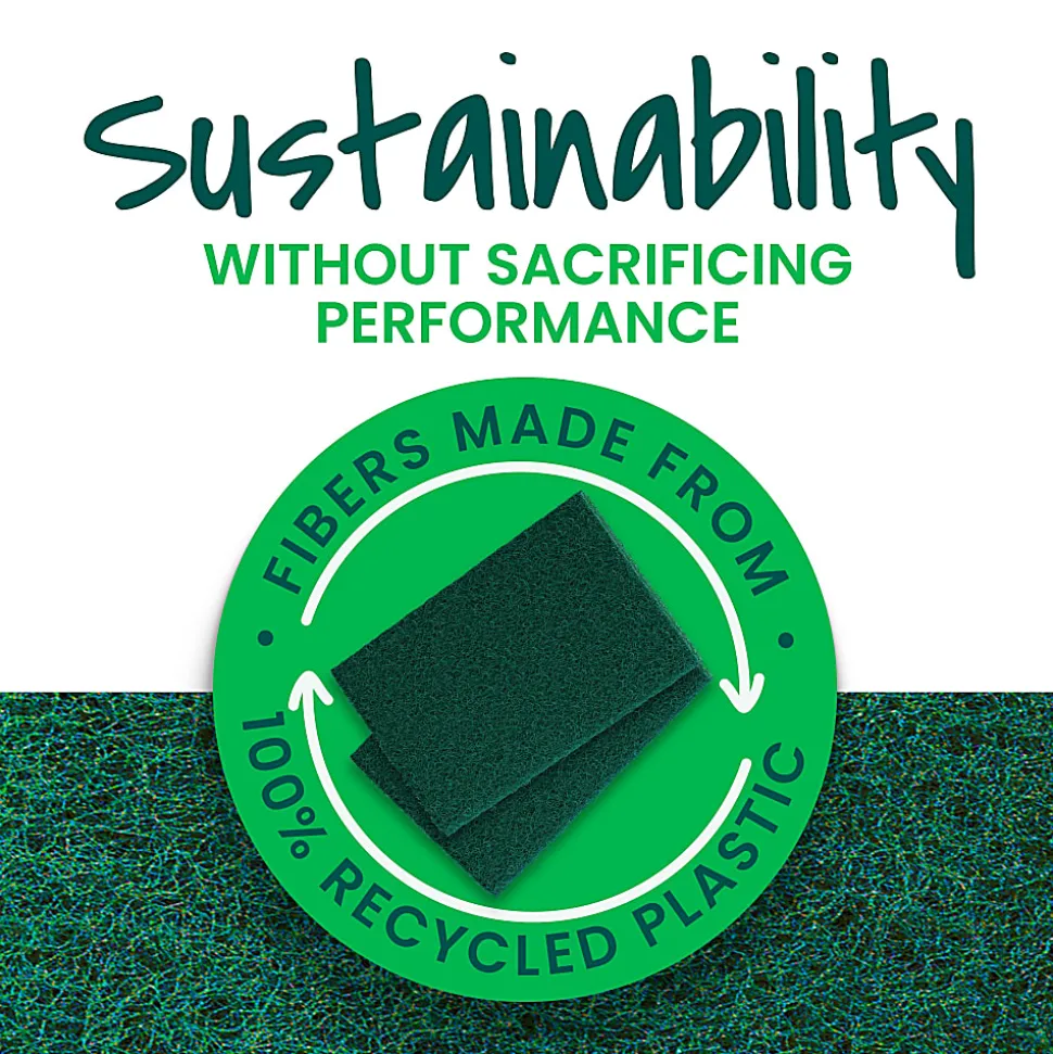 Scotch-Brite Scouring Pads, 3 Scour Pads, Great for Kitchen, Garage and Outdoors