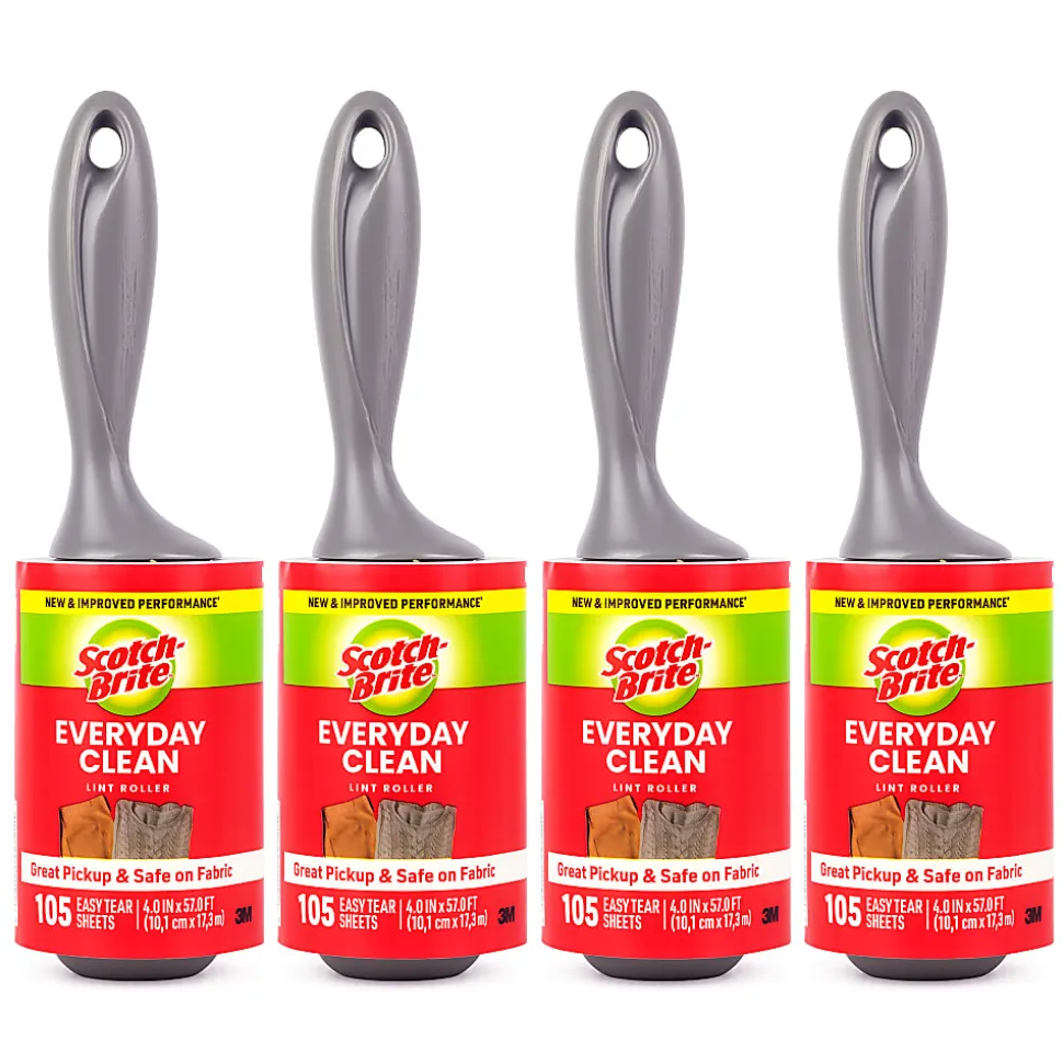 Scotch-Brite 105 Sheet Lint Roller, 4 Ct.
