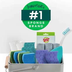 Scotch-Brite® Zero Scratch Scrub Sponge, 9 Pack Scrubbing Sponges, Great For Washing Dishes and Cleaning Kitchen