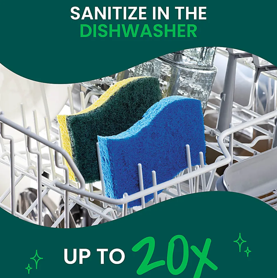 Scotch-Brite® Zero Scratch Scrub Sponge, 3 Pack Scrubbing Sponges, Great For Washing Dishes and Cleaning Kitchen