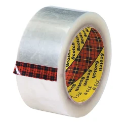 Scotch 375 Carton Sealing Tape, 2" x 55 Yd., Clear, Case Of 36