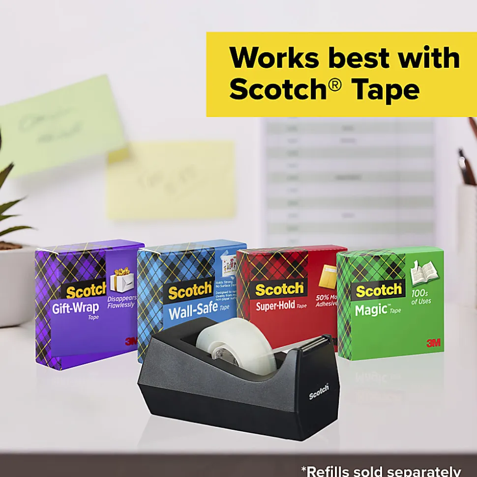 Scotch C38 Desk Tape Dispenser, C38BK