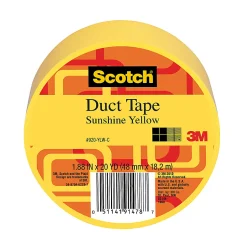 Scotch® Colored Duct Tape, 1 7/8" x 20 Yd., Yellow