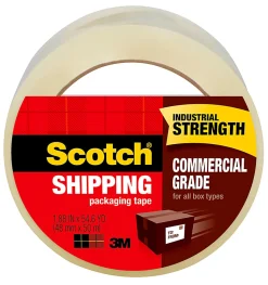 Scotch® Commercial Grade Shipping Packing Tape, 48 Tape Rolls, 1 7/8 in x 54.6 yd, 3