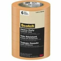 Scotch® Contractor Grade Masking Tape, Removable, 9 Tape Rolls, 0.94 in x 60.1 yd, 3