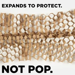 Scotch® Cushion Lock Protective Wrap, 12 in x 175 ft, 1 Roll, 100% Recycled Paper, Honeycomb Packing Paper, Alternative for Bubble Cushion Wrap, Brown