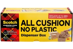Scotch® Cushion Lock Protective Wrap, 12 in x 175 ft, 1 Roll, 100% Recycled Paper, Honeycomb Packing Paper, Alternative for Bubble Cushion Wrap, Brown