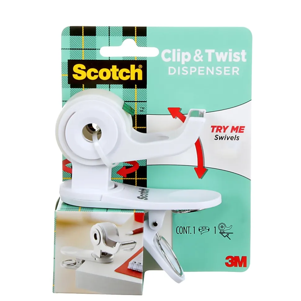 Scotch Desktop Tape Dispenser, 1" Core, 3/4" x 350", 1 Tape, 1 Dispenser