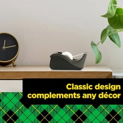 Scotch® Desktop Tape Dispenser, 1 Dispenser, 1 in. Core, Black, Home Office Supplies and School Supplies for College and Classrooms