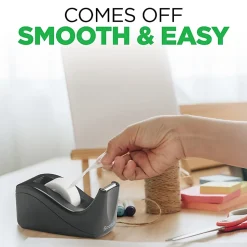 Scotch® Desktop Tape Dispenser, 1 Dispenser, 1 in. Core, Black, Home Office Supplies and School Supplies for College and Classrooms