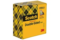 Scotch® Double Sided Tape, 1/2 in x 900 in, 2 Tape Rolls, Back to School Supplies and College Essentials for Students and Teachers