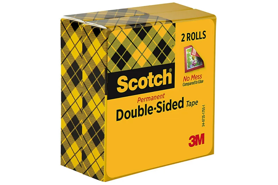 Scotch® Double Sided Tape, 1/2 in x 900 in, 2 Tape Rolls, Back to School Supplies and College Essentials for Students and Teachers