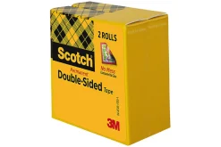 Scotch® Double Sided Tape, 1/2 in x 900 in, 2 Tape Rolls, Back to School Supplies and College Essentials for Students and Teachers