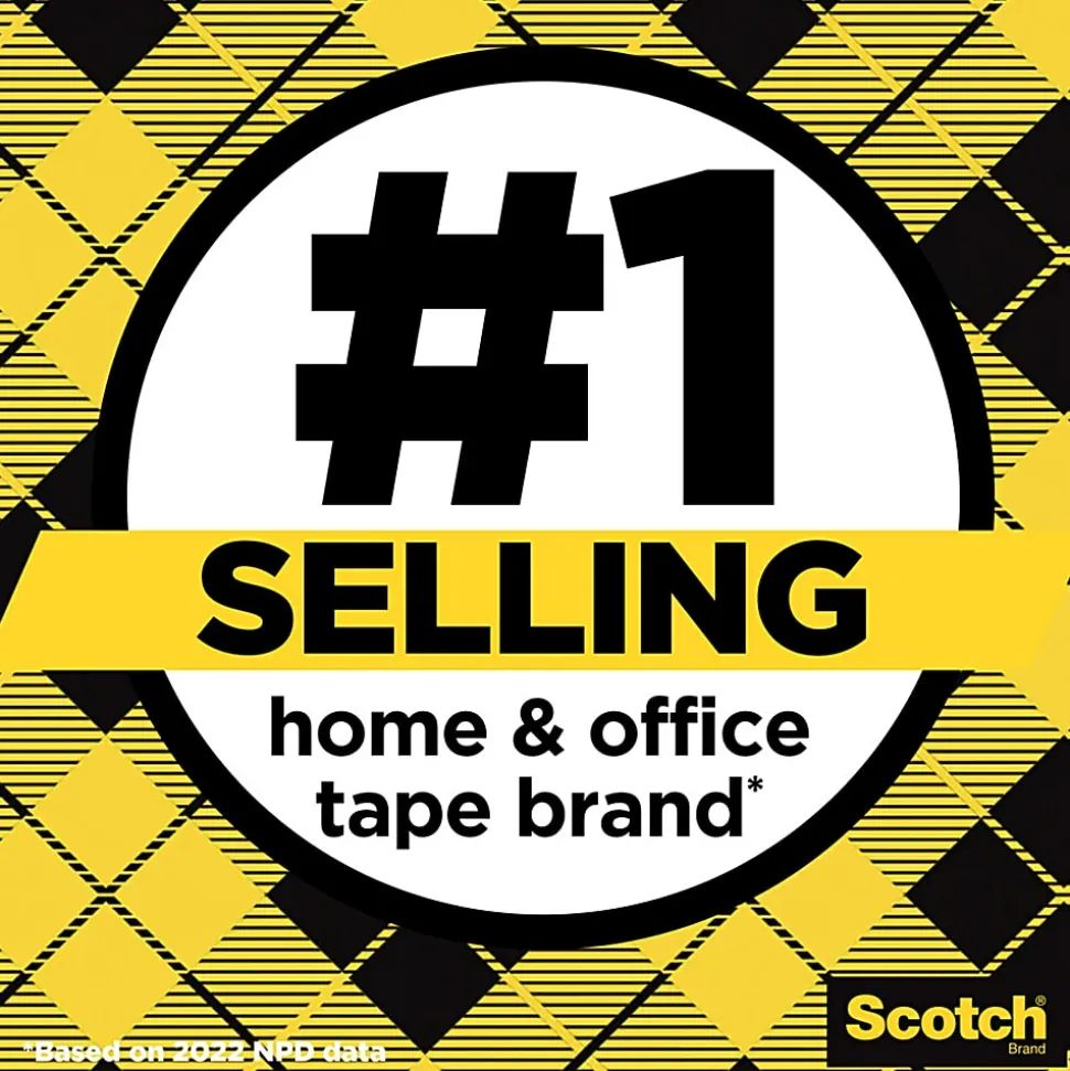 Scotch® Double Sided Tape, 1/2 in x 900 in, 2 Tape Rolls, Back to School Supplies and College Essentials for Students and Teachers