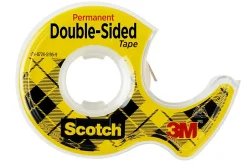 Scotch® Double Sided Tape, Permanent, 2 Tape Rolls, 3/4 in x 300 in, Home Office Supplies and School Supplies for College and Classrooms
