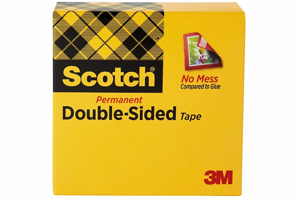 Scotch® Double Sided Tape, Permanent, 1 Tape Roll, 1 in x 1296 in, Home Office Supplies and School Supplies for College and Classrooms
