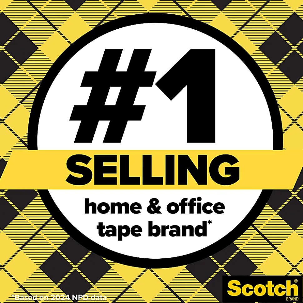 Scotch® Double Sided Tape, Permanent, 1 Tape Roll with Dispenser, 3/4 in x 400 in, Home Office Supplies and School Supplies for College and Classrooms