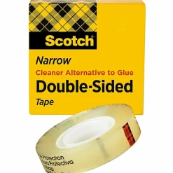 Scotch® Double-Sided Tape, 1/2"x 1,296", Clear
