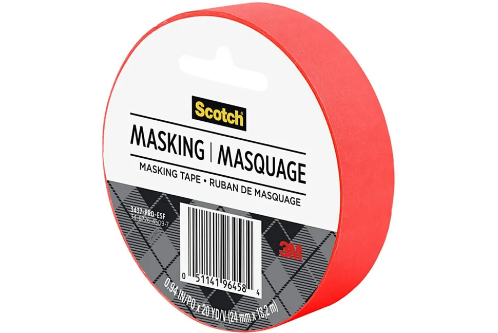 Scotch® Expressions Decorative Masking Tape, 1" x 20 Yd., Primary Red