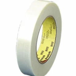 Scotch General Purpose Filament Tape - 0.75" Width x 60 Yd. Length - 3" Core - Synthetic Rubber - Glass Yarn Backing - 1 / Roll - Clear