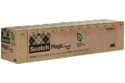 Scotch® Greener Magic™ Tape, Invisible, 12 Tape Rolls, 3/4 in x 900 in, 81212CP